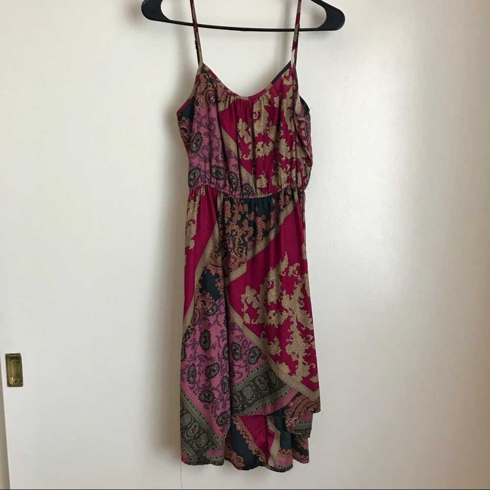Maroon Hi-low dress